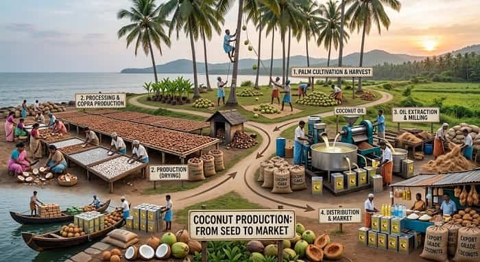 Top 5 Coconut Producing States in India