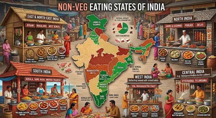 Top 5 Most Non-Veg Eating States in India